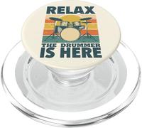 Relax The Drummer Is Here Musical para músicos de batería PopSockets PopGrip para MagSafe