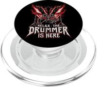 Relax The Drummer Is Here Musical para músicos de batería PopSockets PopGrip para MagSafe