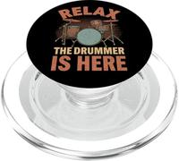 Relax The Drummer Is Here Musical para músicos de batería PopSockets PopGrip para MagSafe