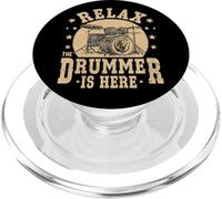 Relax The Drummer Is Here Musical para músicos de batería PopSockets PopGrip para MagSafe