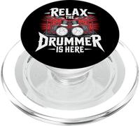Relax The Drummer Is Here Musical para músicos de batería PopSockets PopGrip para MagSafe