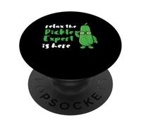 Relax The Pickle Expert está aquí Verduras Encurtidos Pepino PopSockets PopGrip Adhesivo
