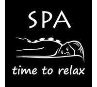 Relax Time Spa Salón Mujer Sala de Masajes Di Calcomanías de pared de vinilo 34x38.1cm Se puede modificar y añadir información Blanco