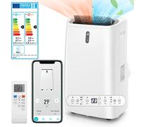 RELAX4LIFE Aire Acondicionado Portátil 4 en 1 con Calefacción, Refrigeración, Ventilador, Deshumidificador, Control de Aplicación WiFi y Control Remoto, Temporizador 24H (16000BTU)