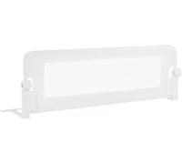RELAX4LIFE Barrera Seguridad Niños Cama Plegable 105/120/150cm, Barandilla Cama Niño Abatible de Metal y Tela Oxford con Malla Transpirable para Camas Individuales y Dobles (Blanco, 120x40x42cm)