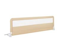 RELAX4LIFE Barrera Seguridad Niños Cama Plegable 150/180cm con Correas de Seguridad y Funda Tela Oxford Removible, Barandilla Cama Niño para Cuna, Cama Gemelo/Doble/Queen&King (Beige,180 x 41 x 55 cm)