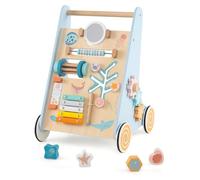 RELAX4LIFE Carrito para primeros pasos 7 en 1, ayuda para caminar con espejo y juguete, andador de madera para niños y niñas, a partir de 1 años (modelo 7)