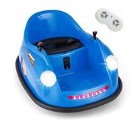 RELAX4LIFE Coche de Choque Eléctrico de 12V para Niños con Control Remoto, Giro de 360 Grados, Luces LED, Música, Regalo para Niños 2-5 Años, Interior y Exterior (Azul)