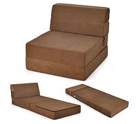 RELAX4LIFE Colchón plegable para invitados de espuma de 15 cm de grosor, colchón plegable 3 en 1 con función de sueño, colchón de viaje con funda lavable, sillón para camping, viajes, 190 x 71 x 15 cm