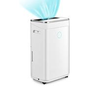 RELAX4LIFE Deshumidificador Portátil de 25L/24H para 50㎡ con Depósito de 6,5L, Deshumidificador de Aire con Función Secadora de Ropa, Ventilación de 2 Velocidades, 3 Modos y Temporizador 1-24H