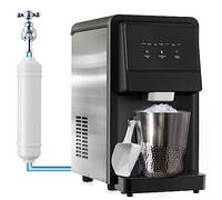 RELAX4LIFE - Máquina de hielo de distribución automática de 27 kg en 24 h, máquina de hielo autolimpiante de 240 W con filtro de agua, hielo silencioso para el hogar, café bar