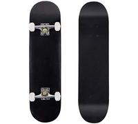 RELAX4LIFE Monopatín Infantil de 7 Capas de Madera de Arce, Skateboard con Rodamientos ABEC-7 y Ejes de Aluminio, Tabla Completa para Principiantes y Niños Menores de 40kg, 79 x 20 cm (Negro)