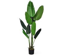 RELAX4LIFE Planta Artificial, árbol Artificial 160cm, Palmera Tropical con 10 Hojas, Planta Artificial en Maceta, Planta de Interior Verde, Planta Decorativa para salón, Oficina, Entrada