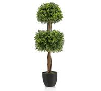 RELAX4LIFE Planta artificial de boj, 100 cm, en maceta, árbol artificial, grande, para interior y exterior, color verde