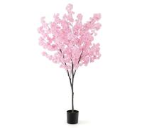 RELAX4LIFE Planta Artificial Decorativa Sakura 190 cm, Planta Artificial con Maceta, Planta Artificial Grande con 1170 Flores para Salón, Dormitorio, Oficina y Entrada (Rosa)