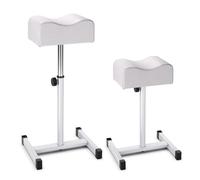 RELAX4LIFE Reposapiés para Pedicura y Manicura, Altura Ajustable, Silla Soporte para Pedicura, Centros de Belleza, Salón de Belleza, Tatuajes y Spa (Blanco)