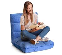 RELAX4LIFE Silla de suelo plegable, sofá de meditación, silla de suelo con respaldo ajustable, para casa u oficina, color a elegir (azul)