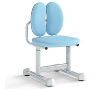 RELAX4LIFE Silla Escritorio Infantil con Respaldo Doble Adaptable y Altura Ajustable 35-43 cm, sin Apoyabrazos, Silla Escritorio Ergonómica para Niños 6-12 Años (Azul)