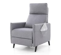 RELAX4LIFE Sillón de relax con respaldo ajustable y reposapiés, sillón reclinable con función reclinable, sillón tapizado con bolsillos laterales, sillón para salón, dormitorio, salón, cine en casa
