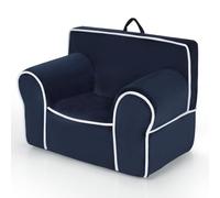 RELAX4LIFE Sillón para niños con revestimiento de tela de terciopelo extraíble y lavable, sillón para niños, ligero y portátil con cómoda asa para el dormitorio, el salón y la guardería