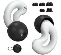 RelaxCharm Tapones para los oídos para dormir con cancelación de ruido NRR49dB - Tapones de silicona ultra suaves y reutilizables para dormir bloqueando ronquidos, personas que duermen de lado M/L