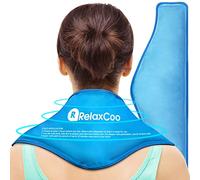 RelaxCoo Bolsa de hielo para el cuello, bolsa de hielo de gel reutilizable para cuello y hombros, terapia de compresión fría para aliviar el dolor, lesiones, hinchazón, moretones, esguinces,