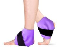 RelaxCoo Paquete de 2 paquetes de hielo para tobillo, paquete de hielo de gel reutilizable para pie y talón, terapia de compresión fría para aliviar el dolor, lesiones, tendinitis de Aquiles, fascitis