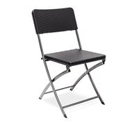 Relaxdays - 1 Silla Plegable de Jardin Bastian, 82 x 44 x 50 cm, Silla de balcón, Color café