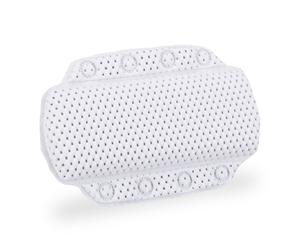 Relaxdays 10 almohadas bañera blancas con ventosas blanco,transparente