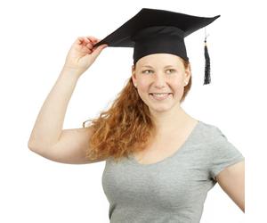 Relaxdays 10 birretes de graduación negro