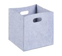 Relaxdays 10 cestas almacenaje fieltro grises gris