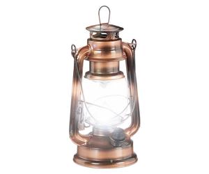 Relaxdays 10 lámparas LED forma farol color cobre cobre,transparente