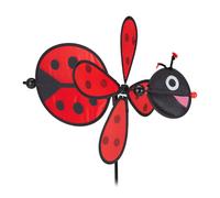 Relaxdays 10 molinos de viento mariquitas rojo,negro