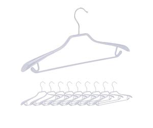 Relaxdays 10 perchas para ropa antideslizantes plata,gris