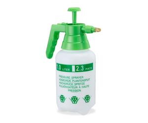 Relaxdays 10 pulverizadores agua presión 1 litro blanco,verde