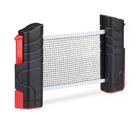 Relaxdays 10 Redes Ping Pong Extensibles blanco,rojo,negro