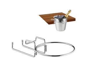 Relaxdays 10 soportes de mesa para champaneras plata