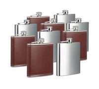 Relaxdays 10 x frasco marrón,plata