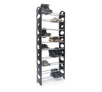 Relaxdays 10018953 - Zapatero de 10 Niveles, puntales graduables, 154 x 63 x 19 cm, 2.3 kg