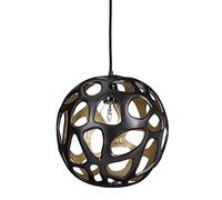 Relaxdays 10021145 Lámpara de Techo, 42 W, Negro, 30 cm