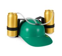 Relaxdays 10x Casco de fiesta, verde verde,negro,transparente