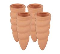 Relaxdays 12 Conos de Arcilla para riego de Plantas, para Botellas de 1,5 L, 11,5 x 4,5 cm, Terracota