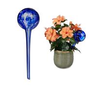 Relaxdays 12 globos de riego de 350 ml azul oscuro