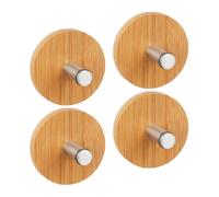 Relaxdays 12 x ganchos adhesivos marrón claro,plata