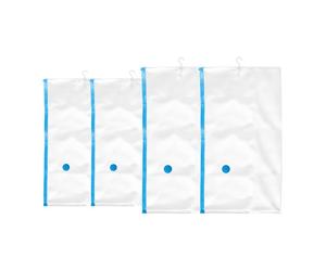 Relaxdays 12x Bolsas al vacío colgantes blanco,azul,transparente
