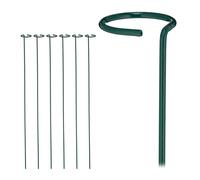 Relaxdays 12x soporte de plantas, verde oscuro verde oscuro