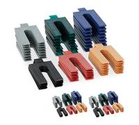 Relaxdays 10035400 144 Cuñas Montaje Cristales, Bloques Espaciadores Acristalamiento Plástico, 6 Tamaños, 1-6 mm, Multicolor