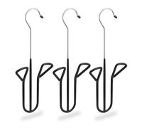 Relaxdays 15 perchas para zapatos negro,plata