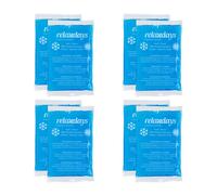 Relaxdays 16 compresas frías rectangulares azules blanco,azul