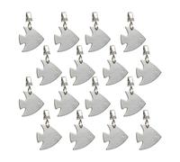 Relaxdays Pesos para Manteles Diseño de Pez, Set de 16, Sujetamanteles, Plomos para Cortinas, Acero Inoxidable, Plateado, 7,5 x 6 x 1 cm